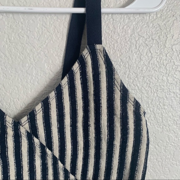 Madewell Finale tank top in stripe crop top XS G5538 - Picture 3 of 10